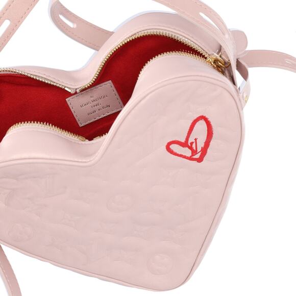 Louis Vuitton Sac Coeur Collection Heart Shoulder Bag Light Pink Lambskin - Picture 7 of 8